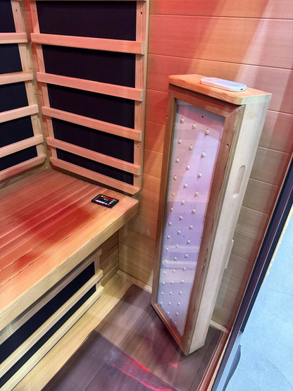 Noir 1-2 Person Wi-Fi Far Infrared Sauna with Red Light Therapy