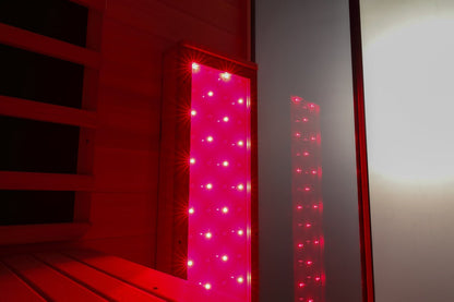 Noir 1-2 Person Wi-Fi Far Infrared Sauna with Red Light Therapy