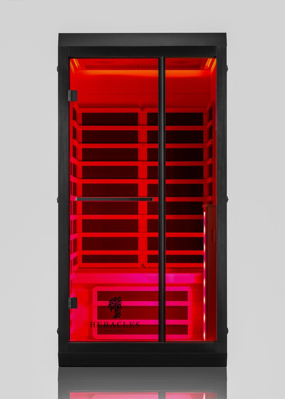 Noir 1-2 Person Wi-Fi Far Infrared Sauna with Red Light Therapy