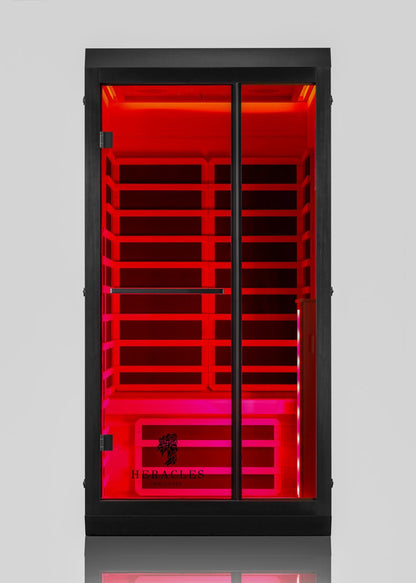 Noir 1-2 Person Wi-Fi Far Infrared Sauna with Red Light Therapy