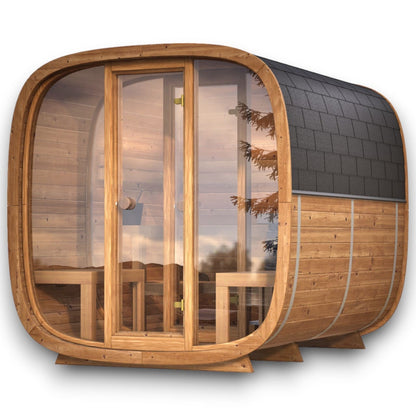 Leil® Dice Dual 4 Person Sauna with Changing Room