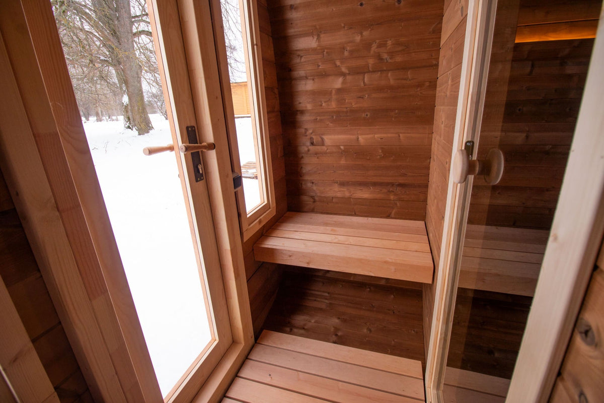 Leil® Dice Dual 4 Person Sauna with Changing Room