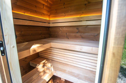 Leil® Black Cube Classic 4 Person Outdoor Sauna Kit