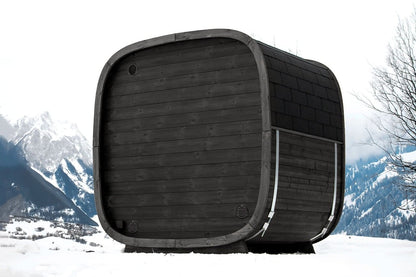 Leil® Black Cube Premium 4–6 Person Outdoor Sauna Kit