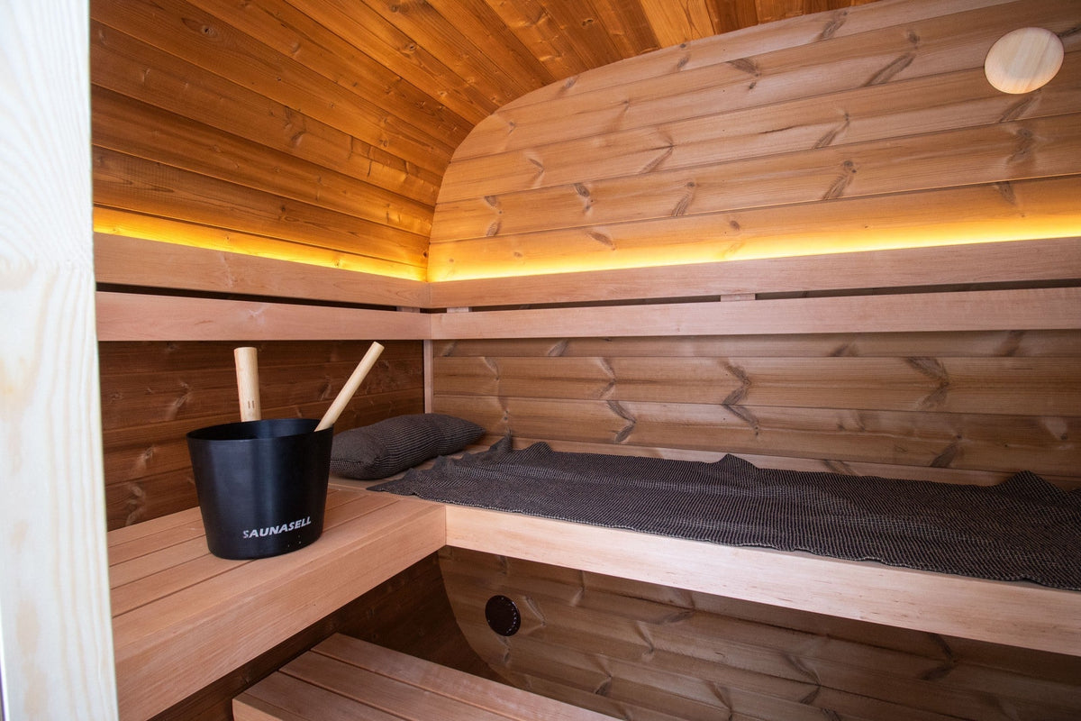 Leil® Black Cube Classic 4 Person Outdoor Sauna Kit