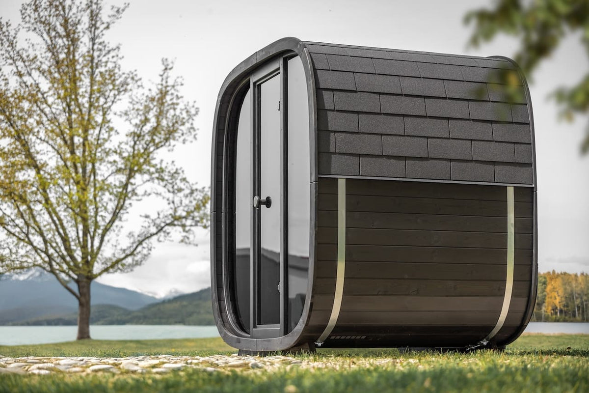 Leil® Black Cube Premium 4–6 Person Outdoor Sauna Kit
