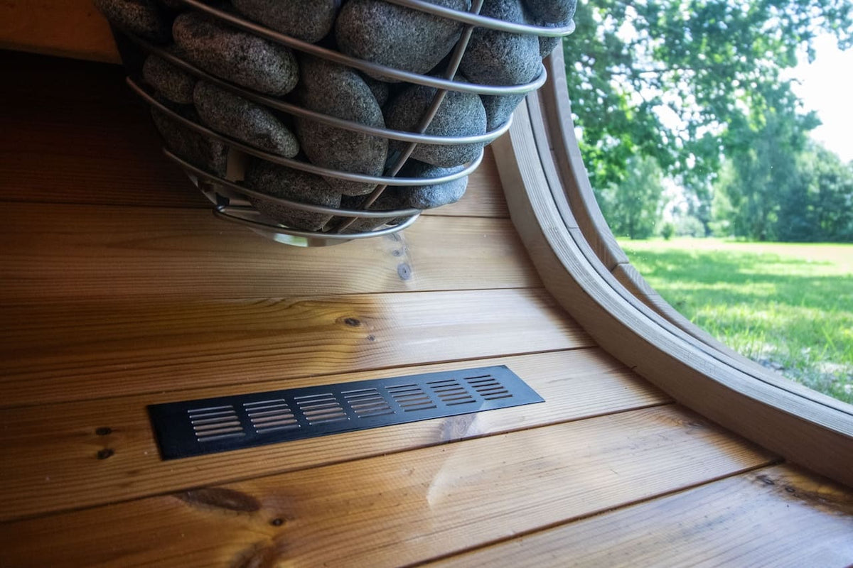 Leil® Black Cube Classic 4 Person Outdoor Sauna Kit