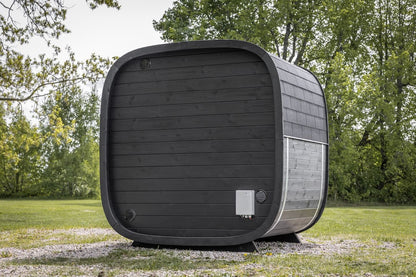 Leil® Black Cube Premium 4–6 Person Outdoor Sauna Kit
