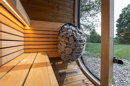 Leil® Black Cube Classic 4 Person Outdoor Sauna Kit