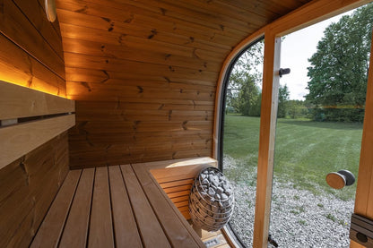 Leil® Black Cube Classic 4 Person Outdoor Sauna Kit