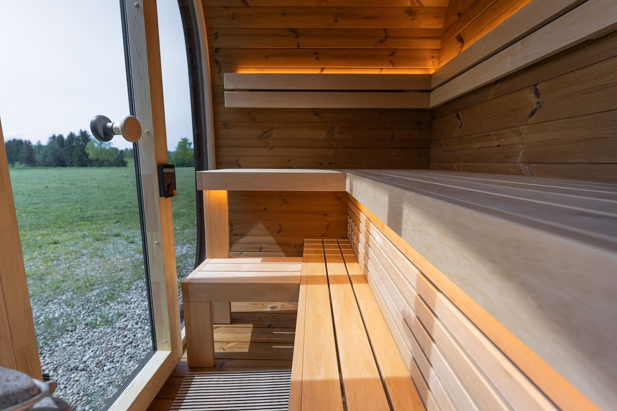 Leil® Black Cube Classic 4 Person Outdoor Sauna Kit