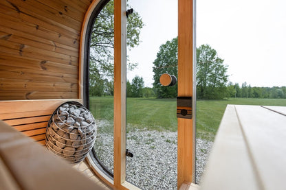 Leil® Black Cube Classic 4 Person Outdoor Sauna Kit
