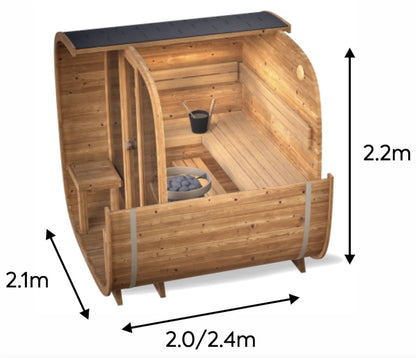 Leil® Dice Comfy 4 to 5 Person Outdoor Sauna
