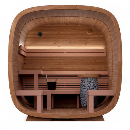 Leil® Dice Dual 4 Person Sauna with Changing Room