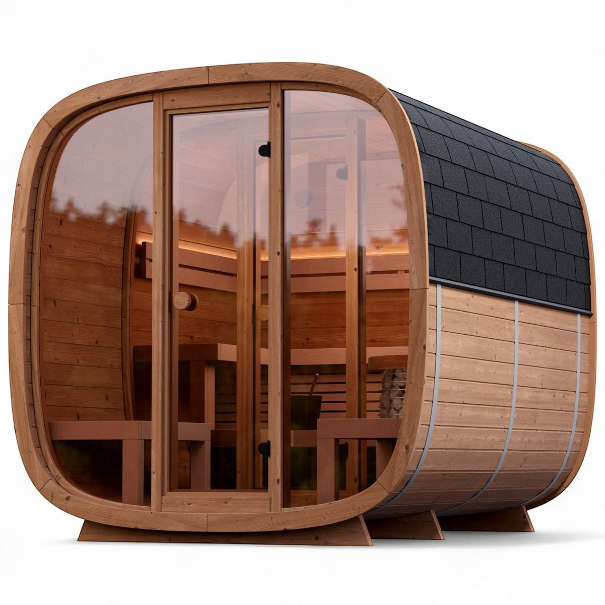 Leil® Dice Dual 4 Person Sauna with Changing Room