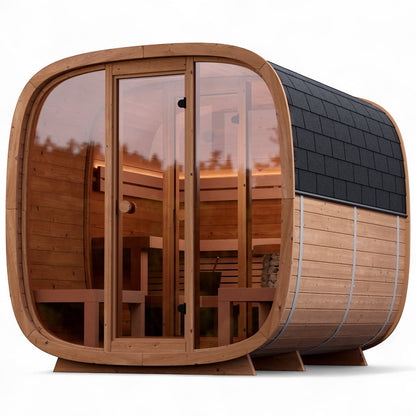 Leil® Dice Dual 4 Person Sauna with Changing Room