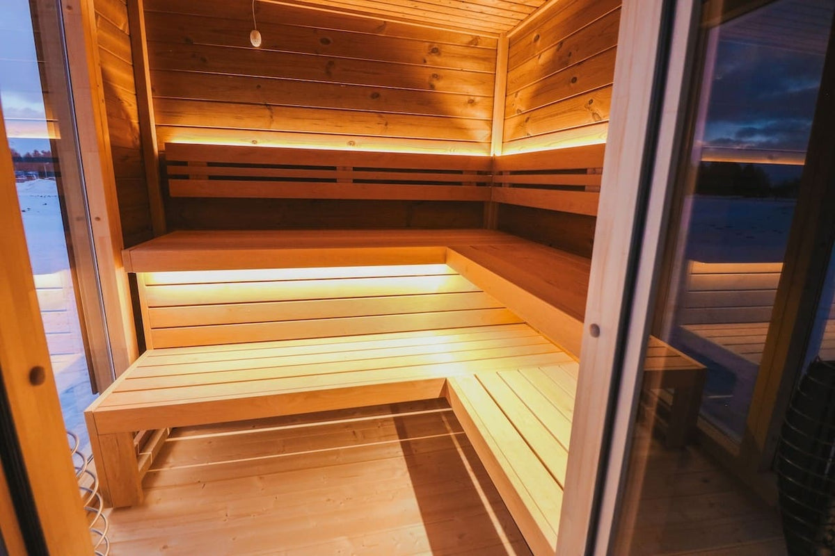 Leil® Patio L 5 Person Outdoor Sauna with Large Changing Room