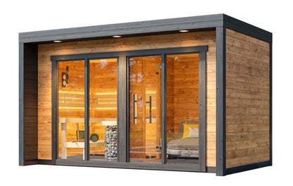 Leil® Patio L 5 Person Outdoor Sauna with Large Changing Room