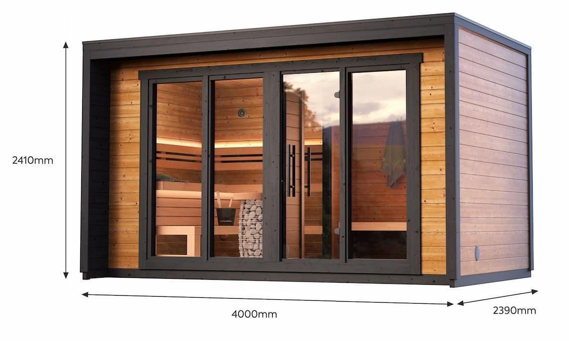 Leil® Patio L 5 Person Outdoor Sauna with Large Changing Room