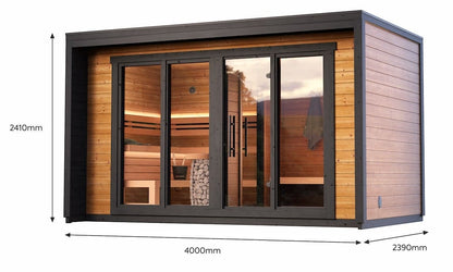 Leil® Patio L 5 Person Outdoor Sauna with Large Changing Room
