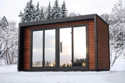 Leil® Patio L 5 Person Outdoor Sauna with Large Changing Room
