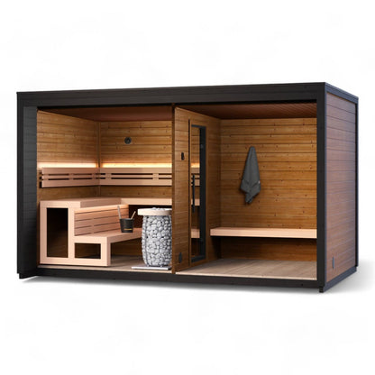 Leil® Patio L 5 Person Outdoor Sauna with Large Changing Room