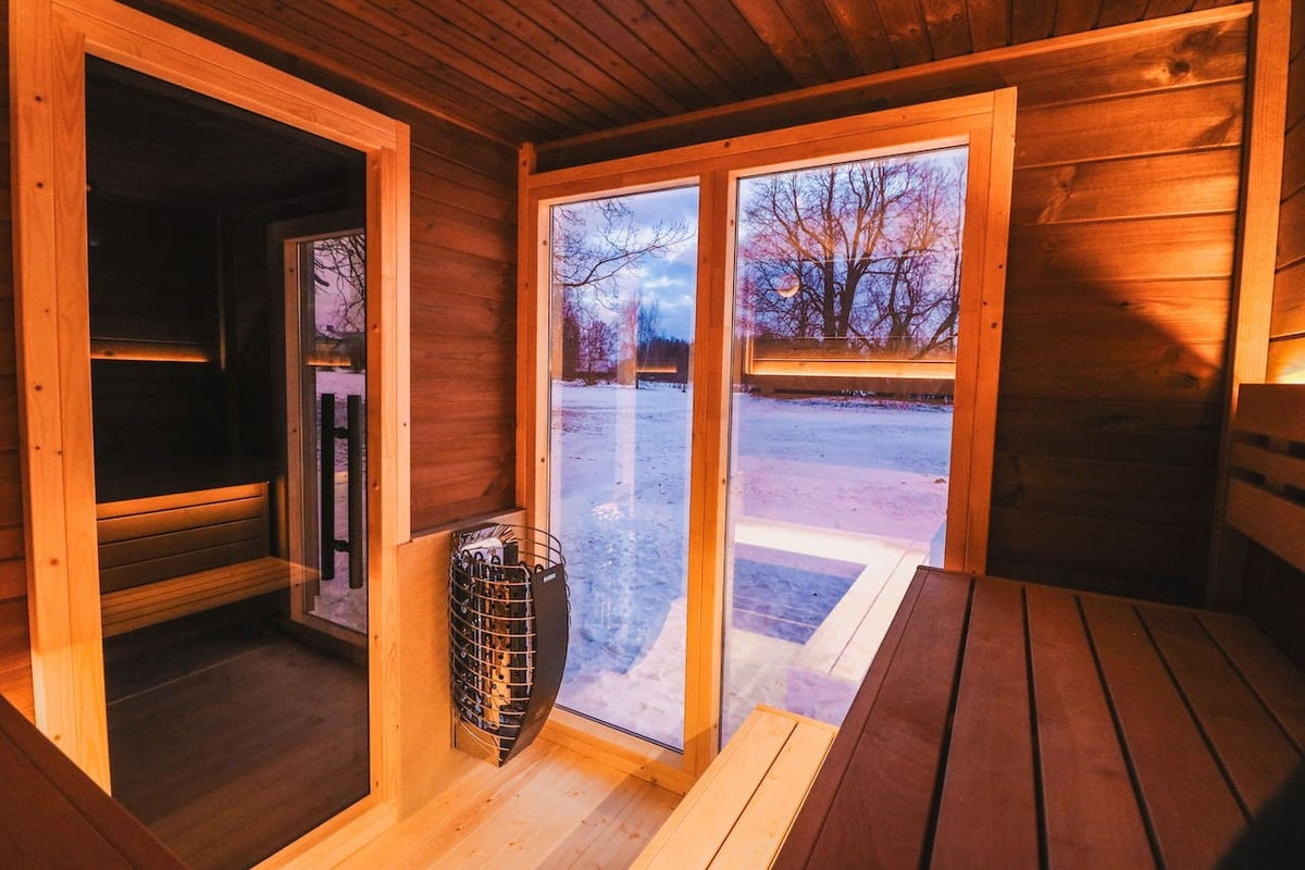 Leil® Patio L 5 Person Outdoor Sauna with Large Changing Room