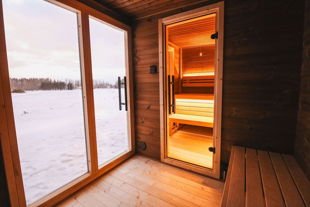 Leil® Patio L 5 Person Outdoor Sauna with Large Changing Room