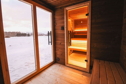 Leil® Patio L 5 Person Outdoor Sauna with Large Changing Room
