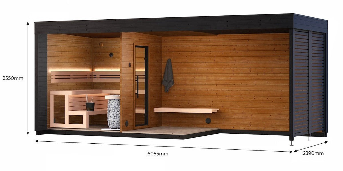 Leil® Patio L Plus 5 Person Outdoor Sauna