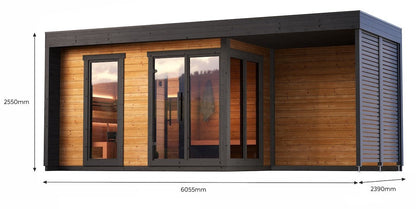 Leil® Patio L Plus 5 Person Outdoor Sauna