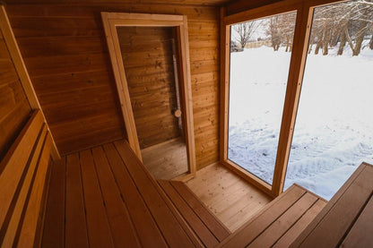 Leil® Patio M 5 Person Outdoor Sauna with Changing Room