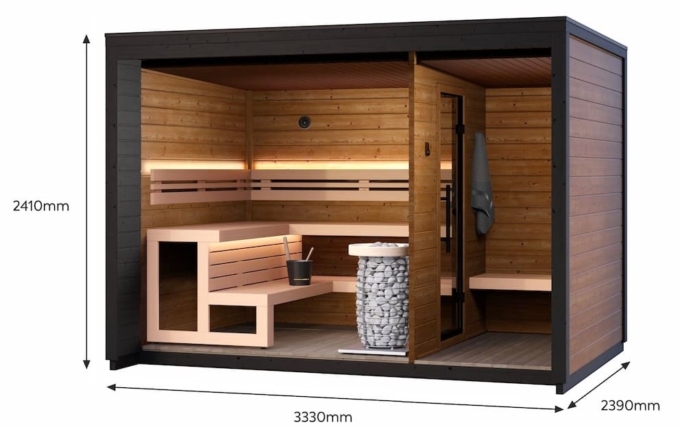 Leil® Patio M 5 Person Outdoor Sauna with Changing Room
