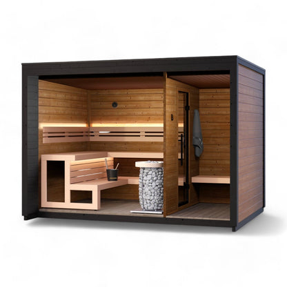 Leil® Patio M 5 Person Outdoor Sauna with Changing Room