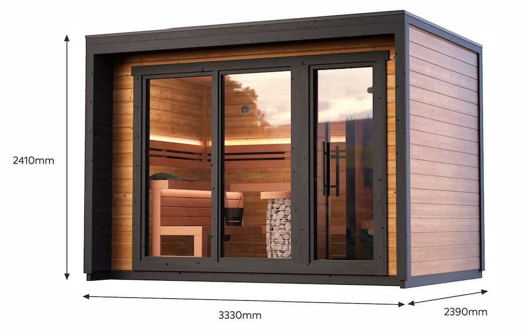 Leil® Patio M 5 Person Outdoor Sauna with Changing Room