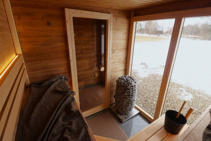 Leil® Patio M 5 Person Outdoor Sauna with Changing Room