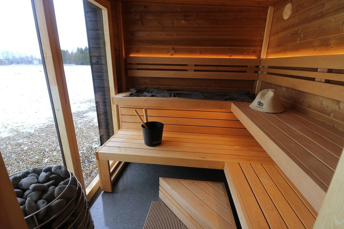 Leil® Patio M 5 Person Outdoor Sauna with Changing Room