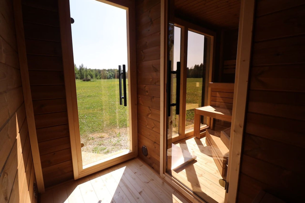 Leil® Patio M 5 Person Outdoor Sauna with Changing Room