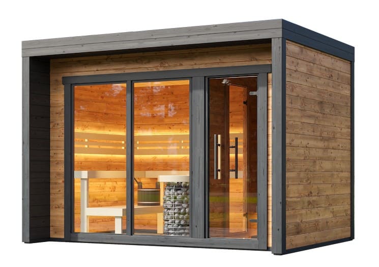 Leil® Patio M 5 Person Outdoor Sauna with Changing Room