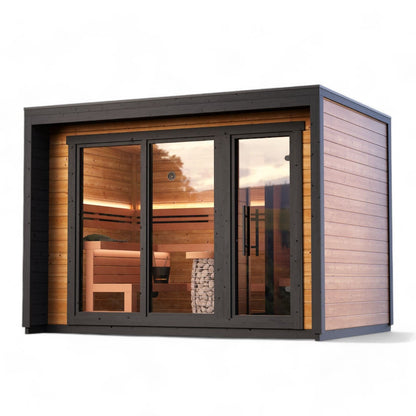 Leil® Patio M 5 Person Outdoor Sauna with Changing Room