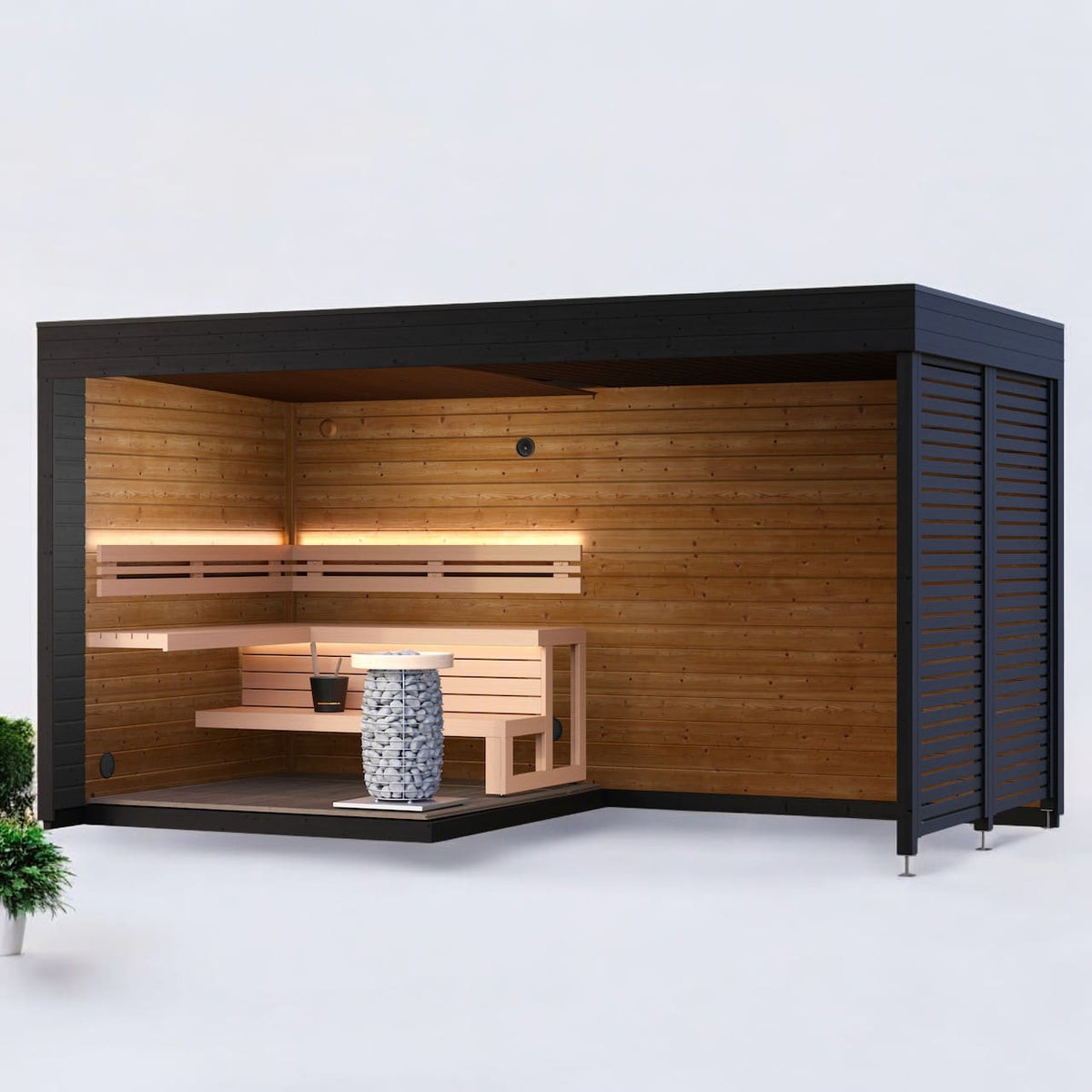 Leil® Patio S Plus 4 Person Outdoor Sauna