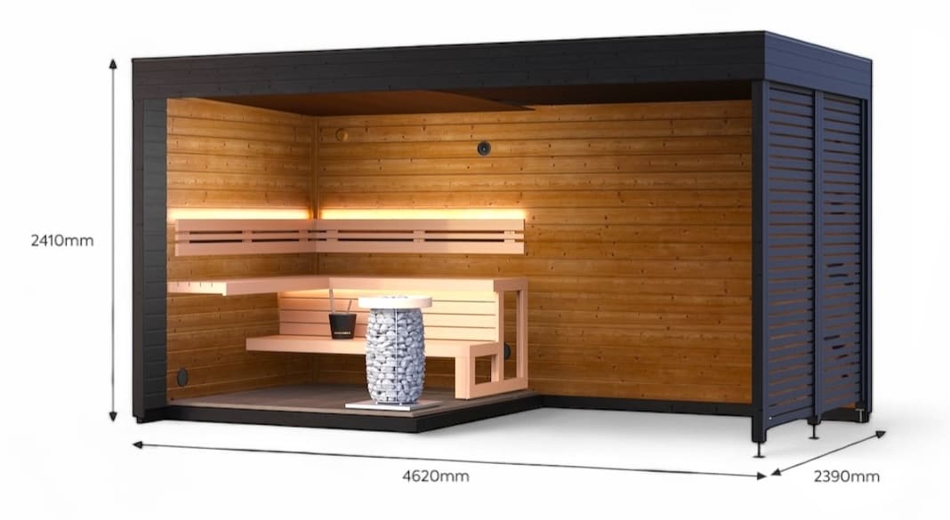 Leil® Patio S Plus 4 Person Outdoor Sauna