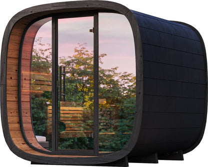 Leil® Round Cube Mini Outdoor Sauna 4-5 Person