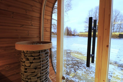 Leil® Round Cube Mini Outdoor Sauna 4-5 Person