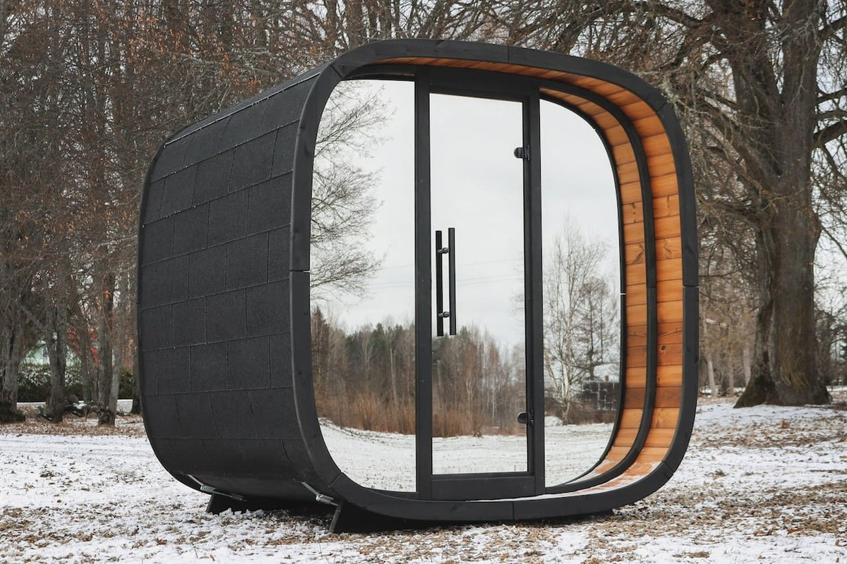 Leil® Round Cube Mini Outdoor Sauna 4-5 Person