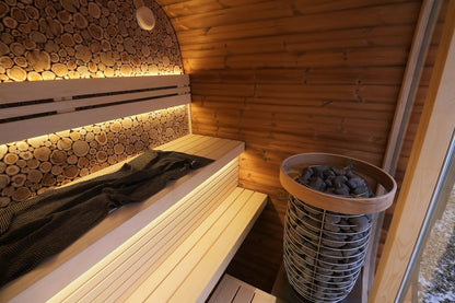 Leil® Round Cube Mini Outdoor Sauna 4-5 Person