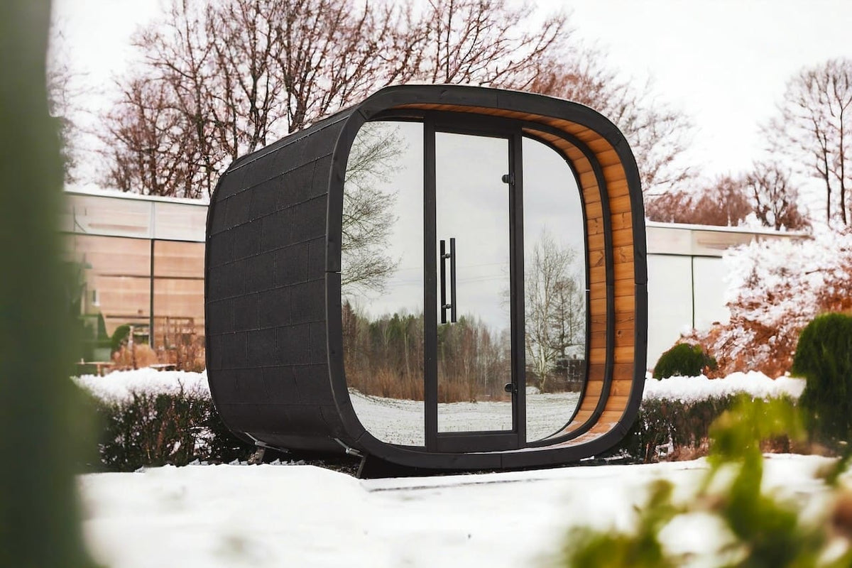 Leil® Round Cube Mini Outdoor Sauna 4-5 Person
