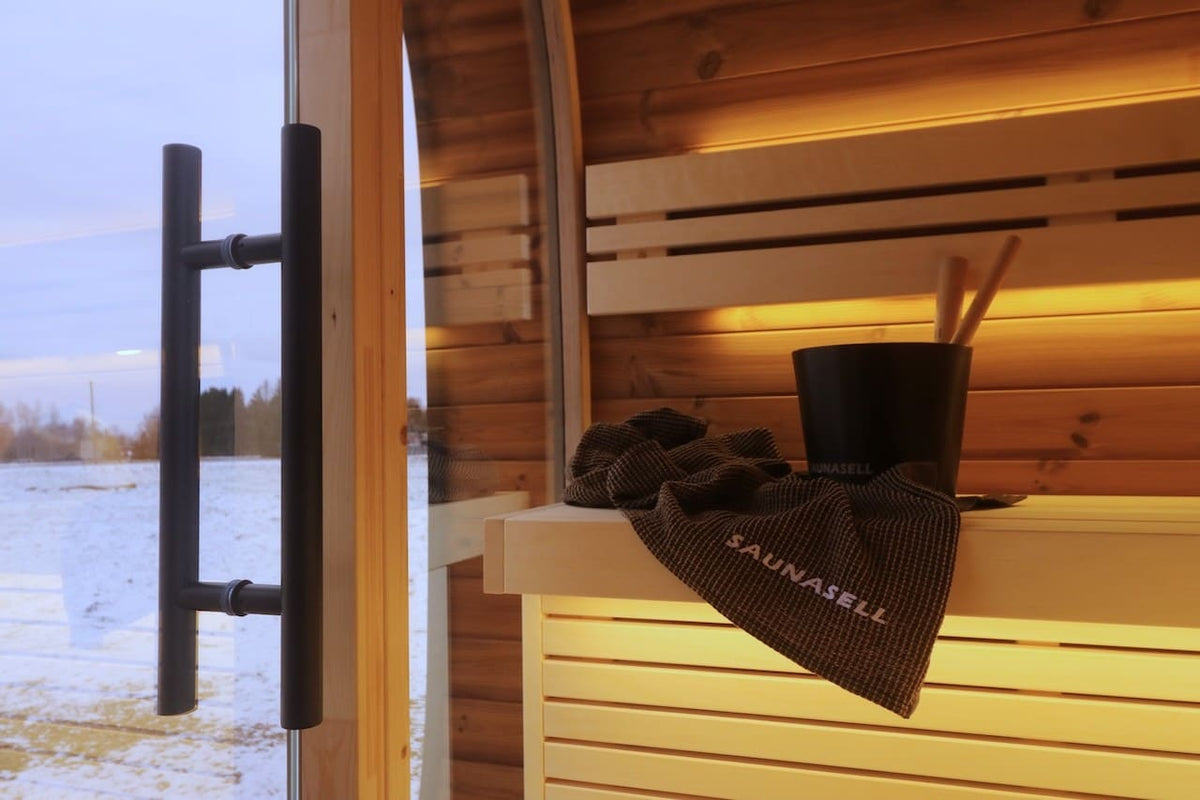 Leil® Round Cube Mini Outdoor Sauna 4-5 Person