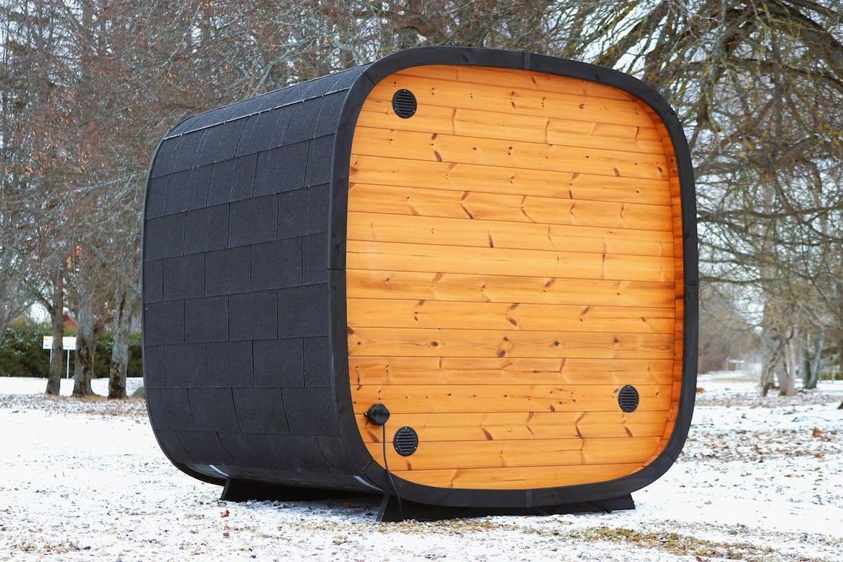 Leil® Round Cube Mini Outdoor Sauna 4-5 Person