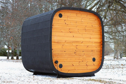 Leil® Round Cube Mini Outdoor Sauna 4-5 Person